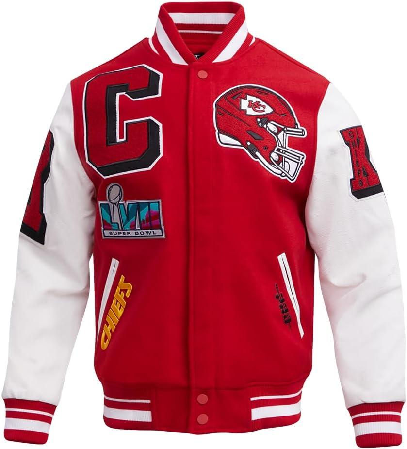 imagePro Standard Mens NFL Mash Up Varsity JacketRed