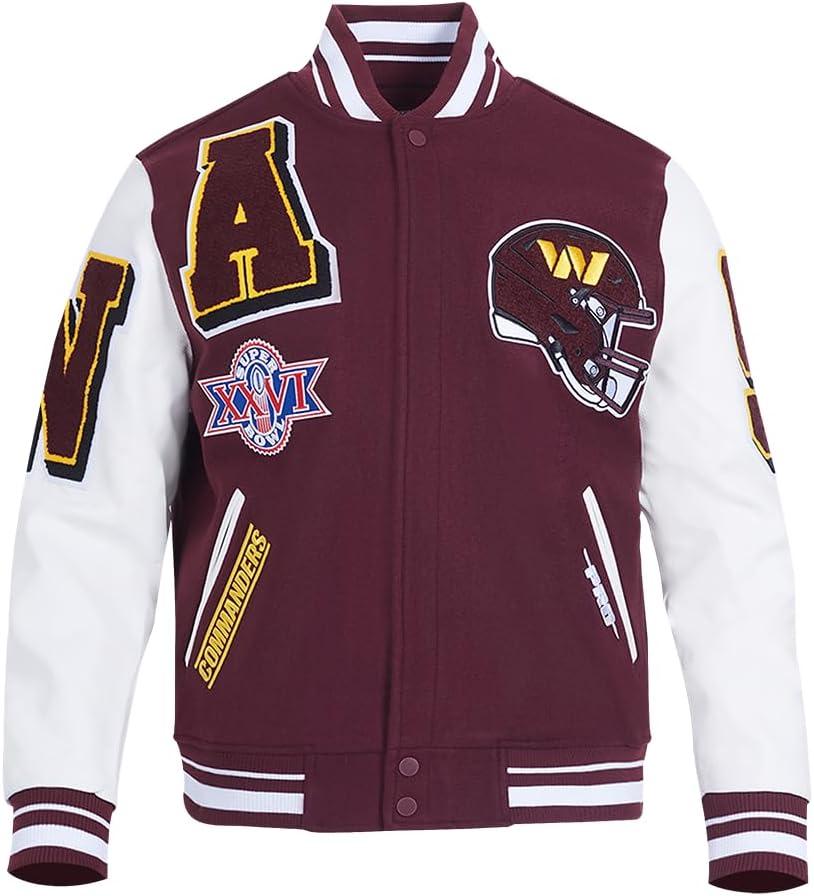 imagePro Standard Mens NFL Mash Up Varsity JacketRed