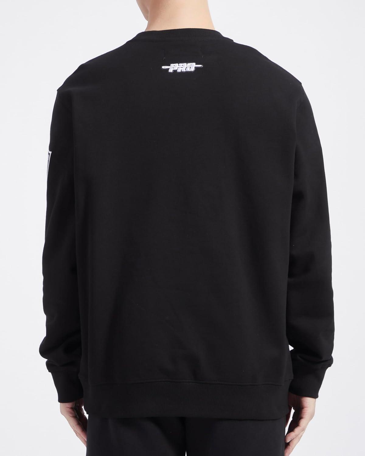 imagePro Standard Mens NFL Old English Brushed Back French Terry Crewneck SweatshirtBlack