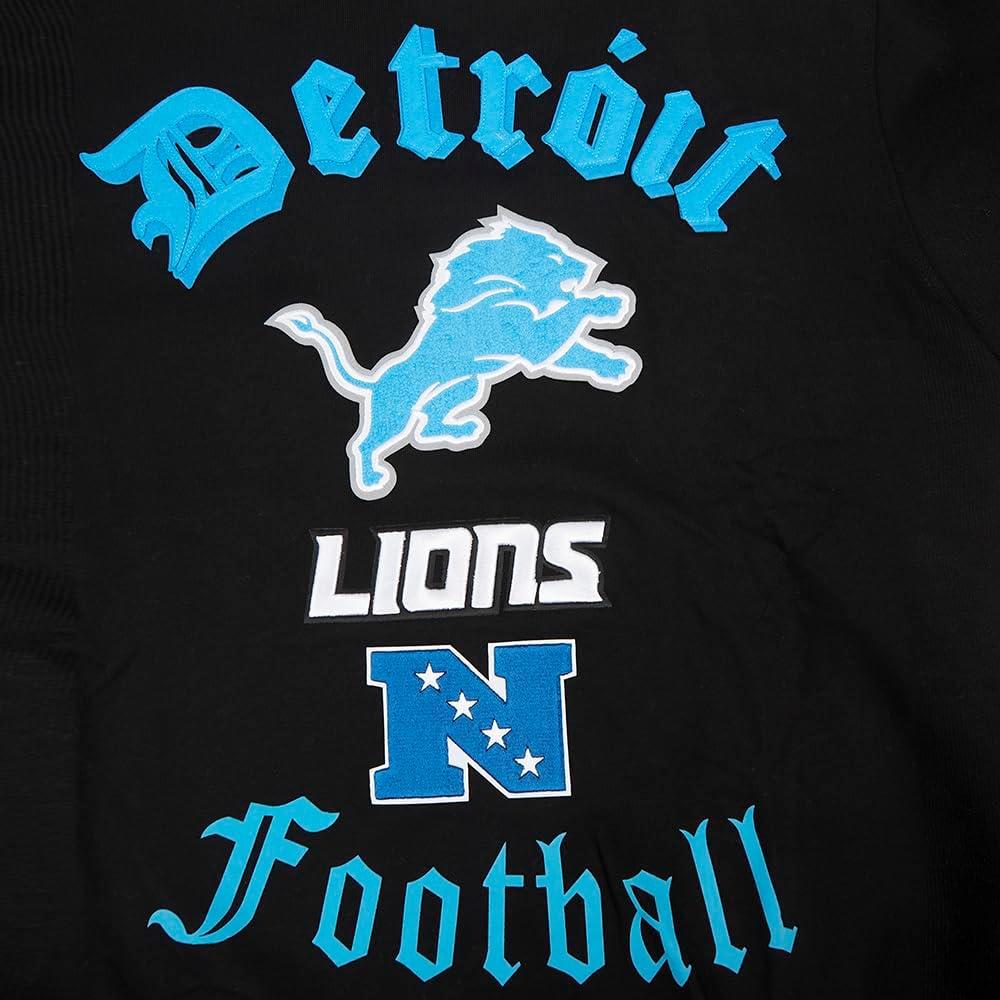 imagePro Standard Mens NFL Old English Brushed Back French Terry Crewneck SweatshirtBlack