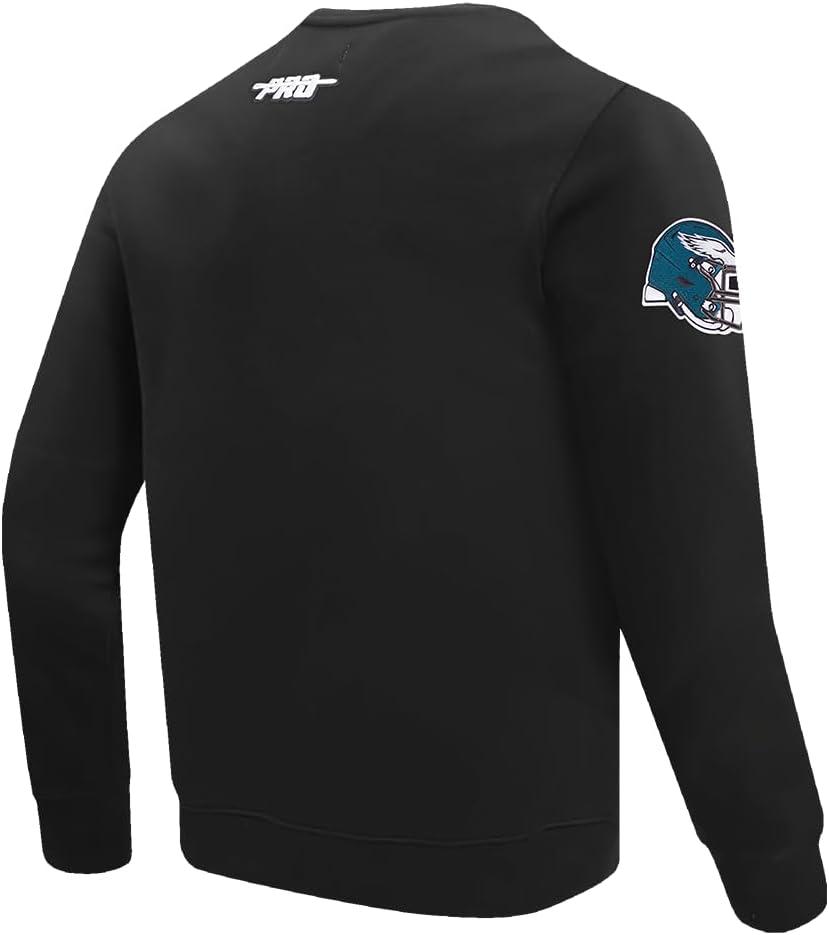 imagePro Standard Mens NFL Old English Brushed Back French Terry Crewneck SweatshirtBlack