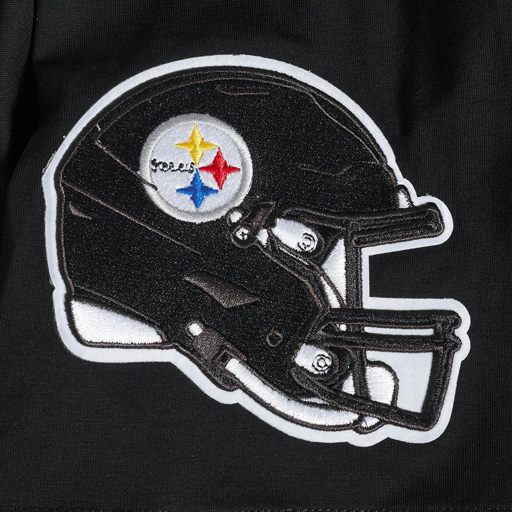 imagePro Standard Mens NFL Old English Brushed Back French Terry Crewneck SweatshirtBlack