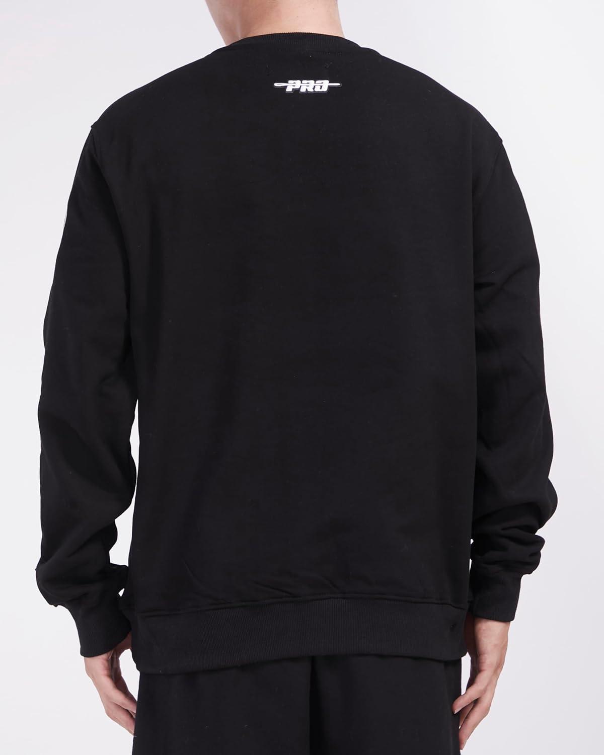 imagePro Standard Mens NFL Old English Brushed Back French Terry Crewneck SweatshirtBlack