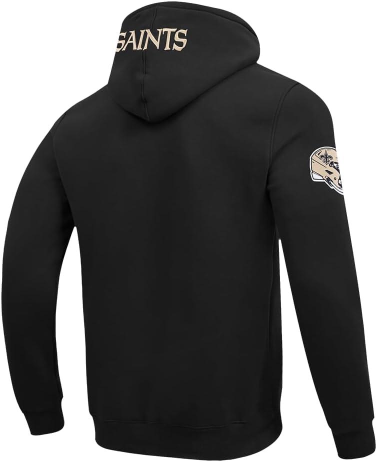 imagePro Standard Mens NFL Old English Brushed Back French Terry Pull Over HoodieBlack