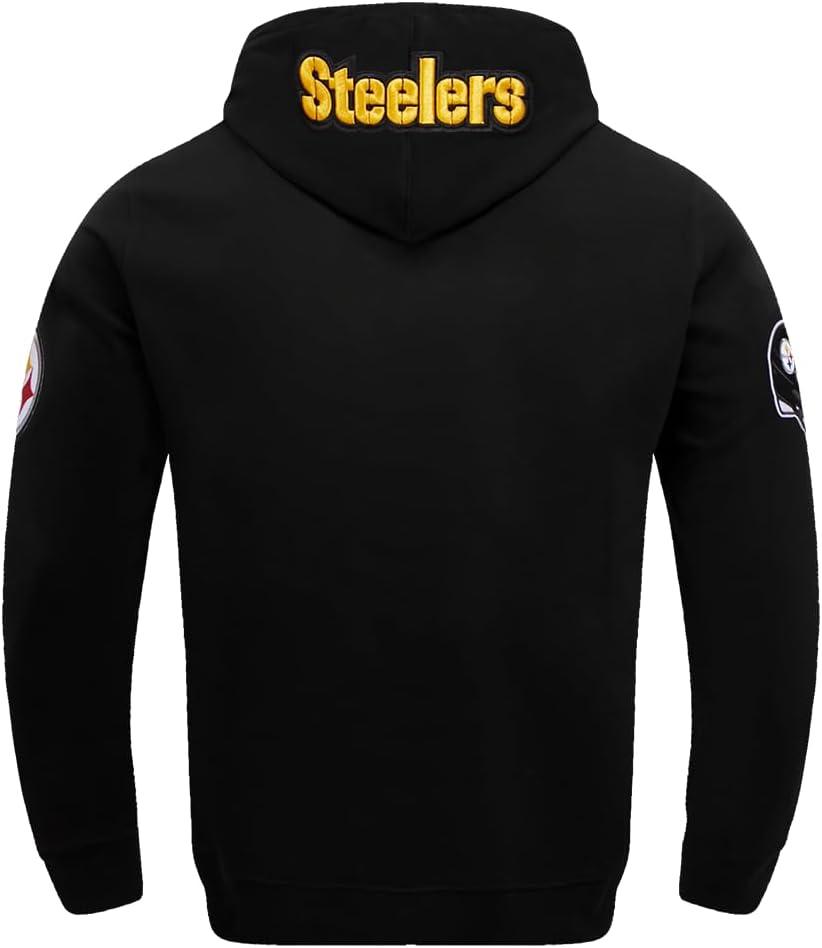 imagePro Standard Mens NFL Old English Brushed Back French Terry Pull Over HoodieBlack
