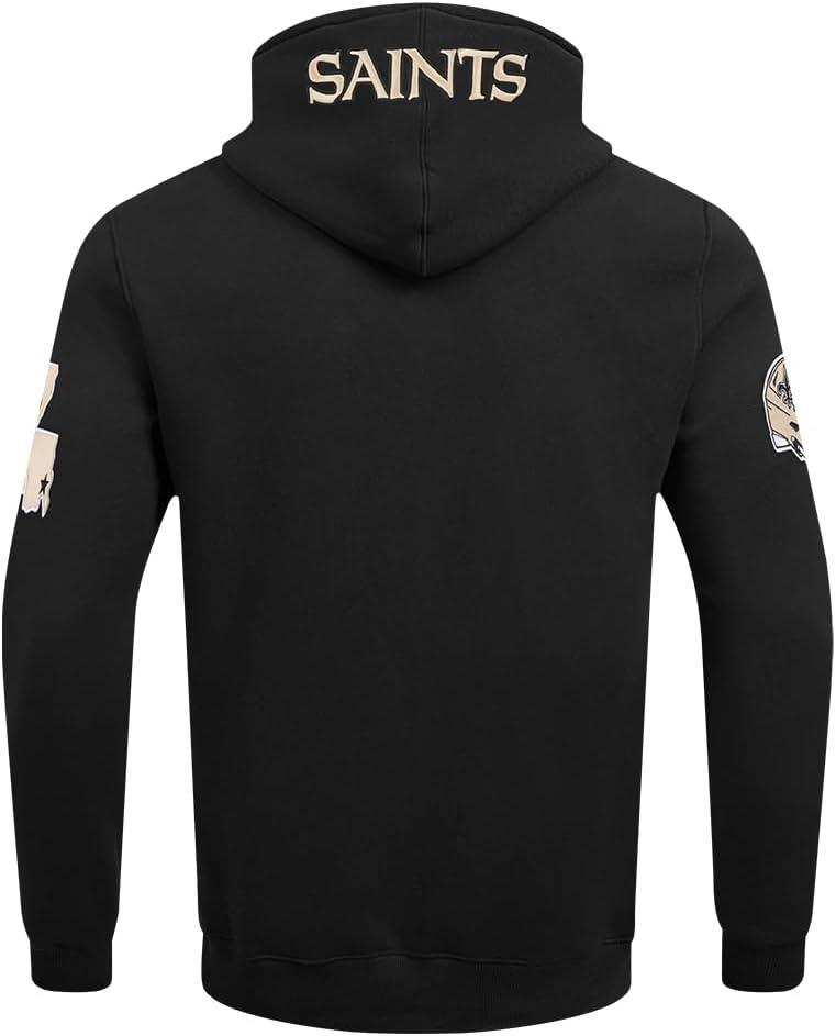 imagePro Standard Mens NFL Old English Brushed Back French Terry Pull Over HoodieBlack