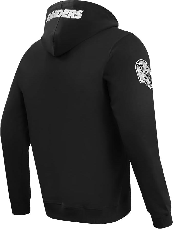 imagePro Standard Mens NFL Old English Brushed Back French Terry Pull Over HoodieBlack