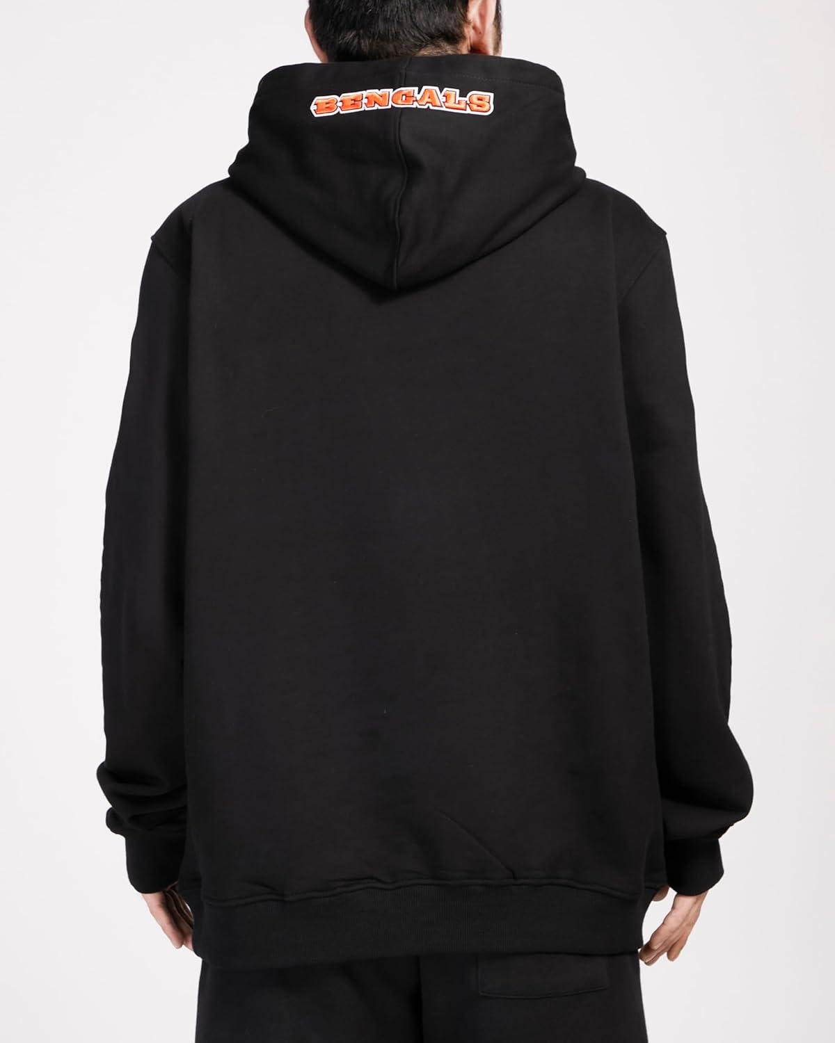 imagePro Standard Mens NFL Old English Brushed Back French Terry Pull Over HoodieBlack
