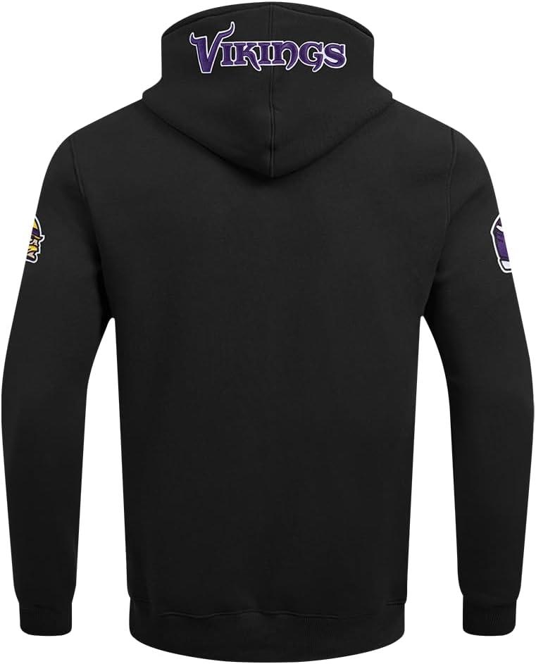 imagePro Standard Mens NFL Old English Brushed Back French Terry Pull Over HoodieBlack
