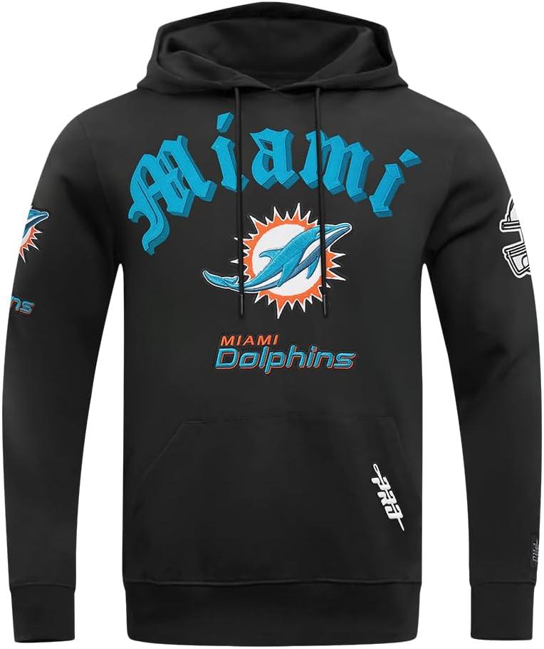 imagePro Standard Mens NFL Old English Brushed Back French Terry Pull Over HoodieBlack