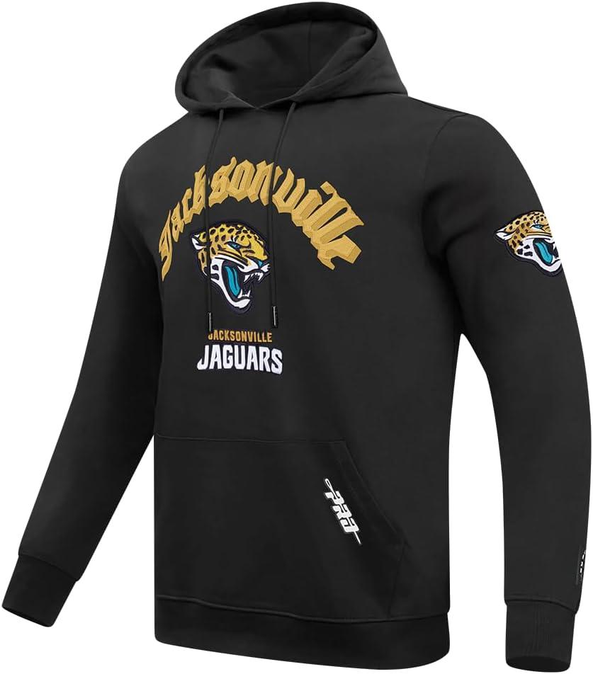 imagePro Standard Mens NFL Old English Brushed Back French Terry Pull Over HoodieBlack