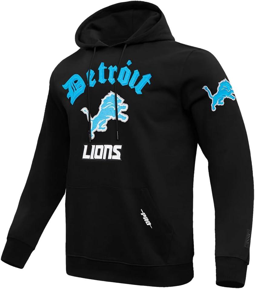 imagePro Standard Mens NFL Old English Brushed Back French Terry Pull Over HoodieBlack