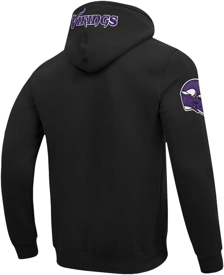 imagePro Standard Mens NFL Old English Brushed Back French Terry Pull Over HoodieBlack