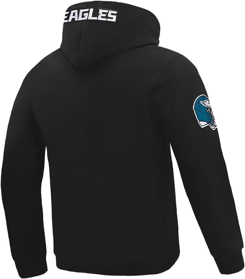 imagePro Standard Mens NFL Old English Brushed Back French Terry Pull Over HoodieBlack