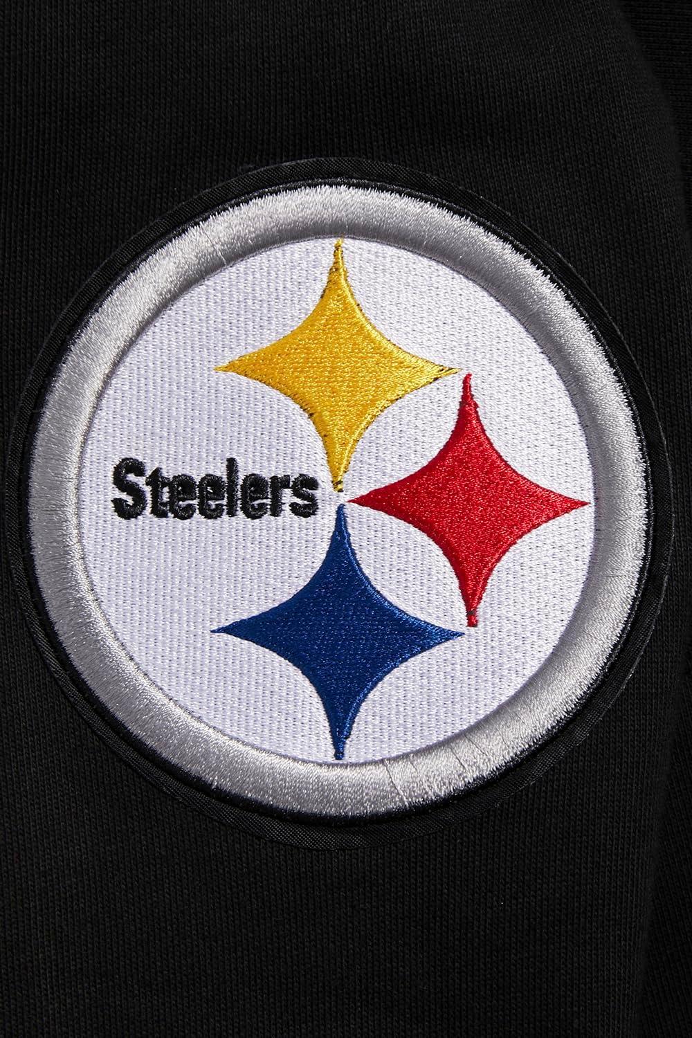 imagePro Standard Mens NFL Old English Brushed Back French Terry Pull Over HoodieBlack