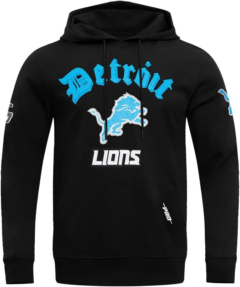 imagePro Standard Mens NFL Old English Brushed Back French Terry Pull Over HoodieBlack