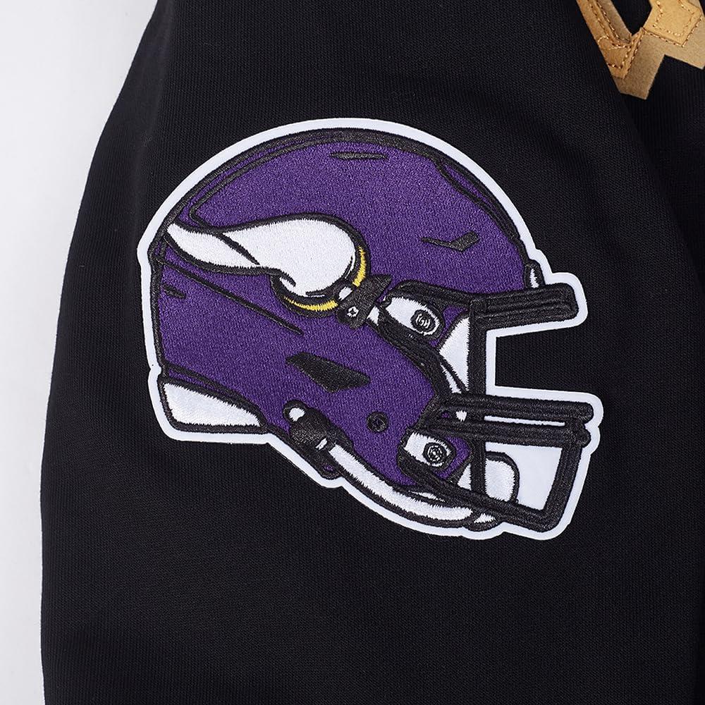 imagePro Standard Mens NFL Old English Brushed Back French Terry Pull Over HoodieBlack