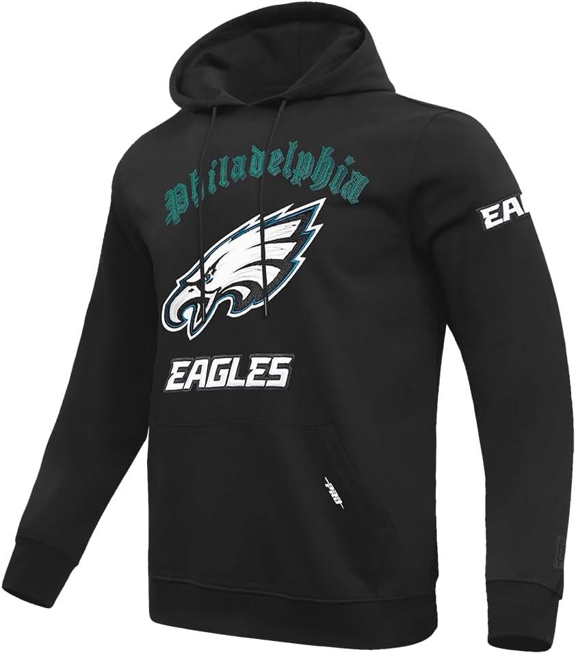 imagePro Standard Mens NFL Old English Brushed Back French Terry Pull Over HoodieBlack