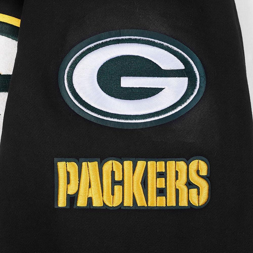 imagePro Standard Mens NFL Old English Brushed Back French Terry Pull Over HoodieBlack