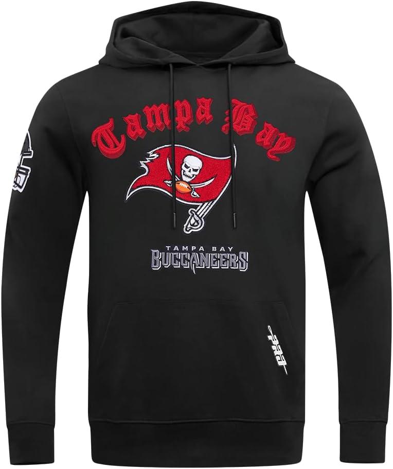 imagePro Standard Mens NFL Old English Brushed Back French Terry Pull Over HoodieBlack