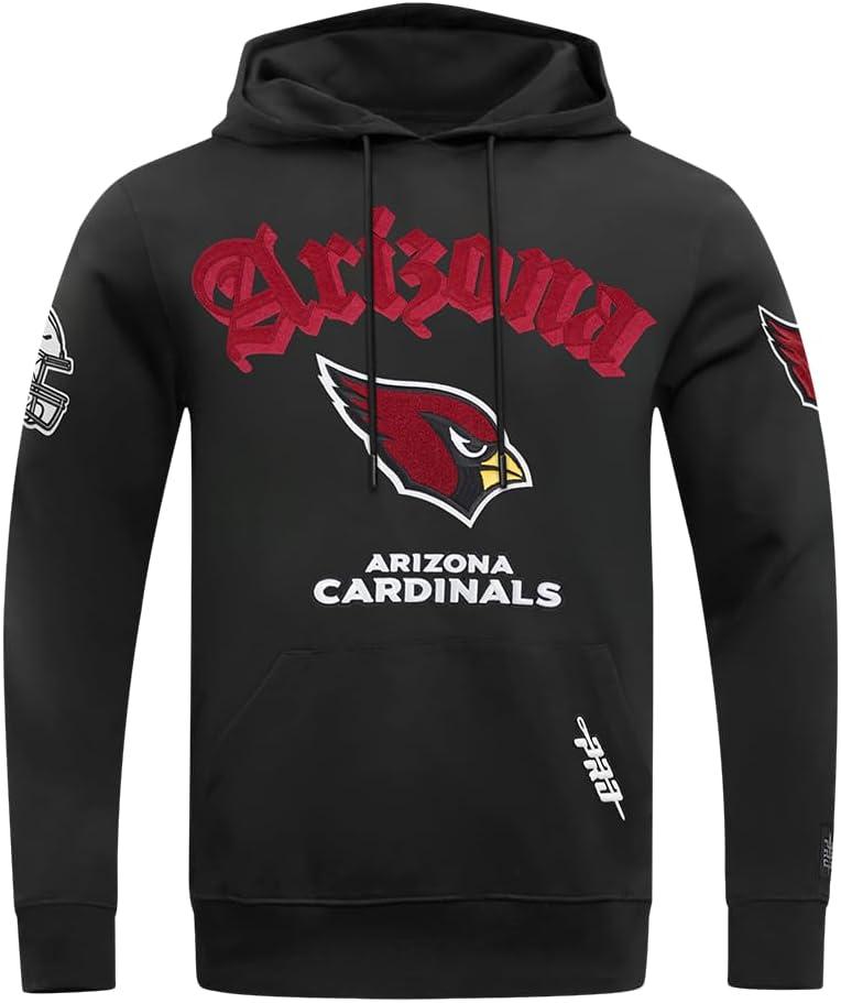 imagePro Standard Mens NFL Old English Brushed Back French Terry Pull Over HoodieBlack