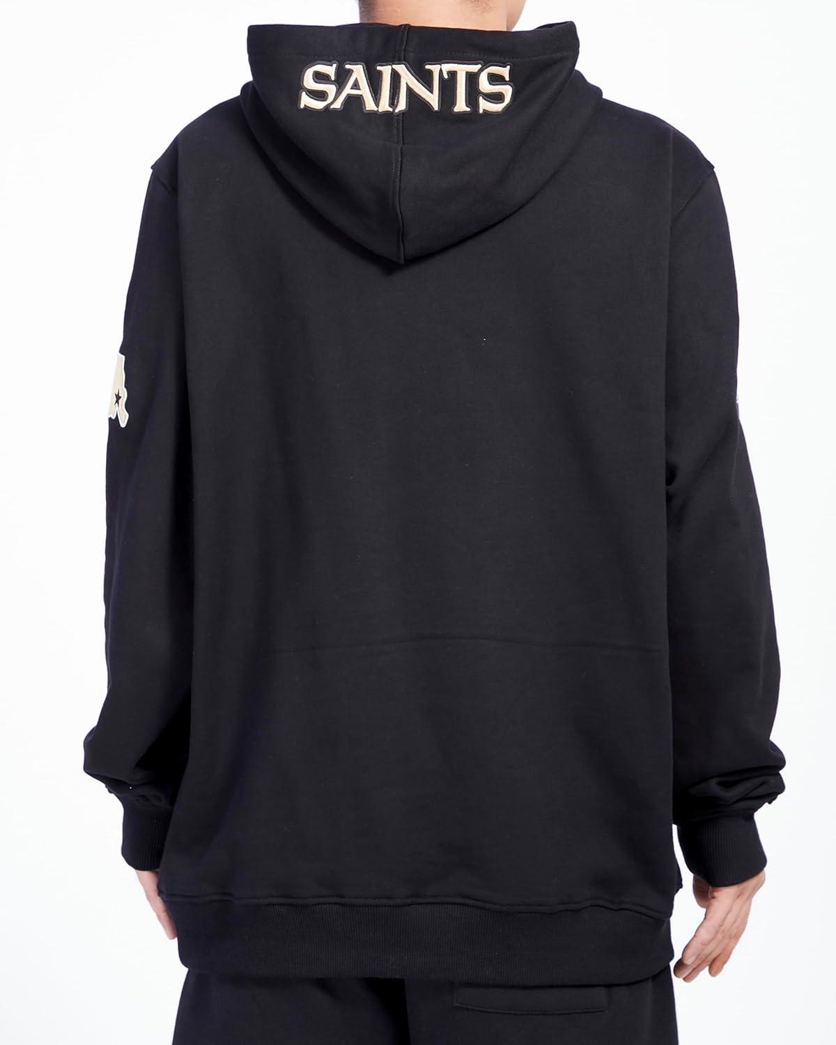 imagePro Standard Mens NFL Old English Brushed Back French Terry Pull Over HoodieBlack