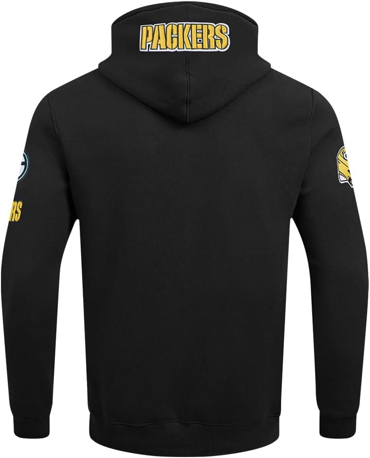 imagePro Standard Mens NFL Old English Brushed Back French Terry Pull Over HoodieBlack