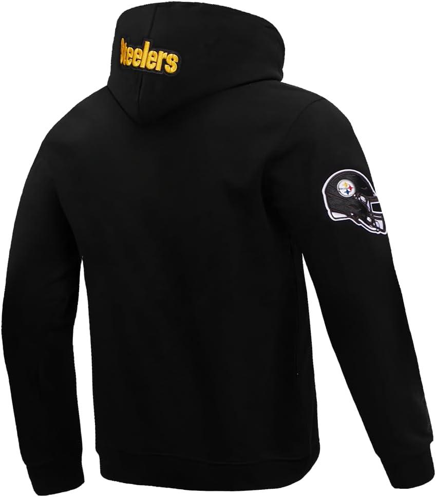 imagePro Standard Mens NFL Old English Brushed Back French Terry Pull Over HoodieBlack