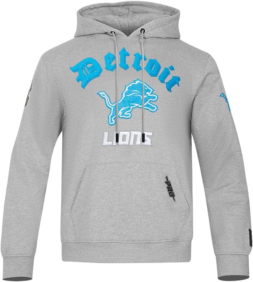imagePro Standard Mens NFL Old English Brushed Back French Terry Pull Over HoodieGrey