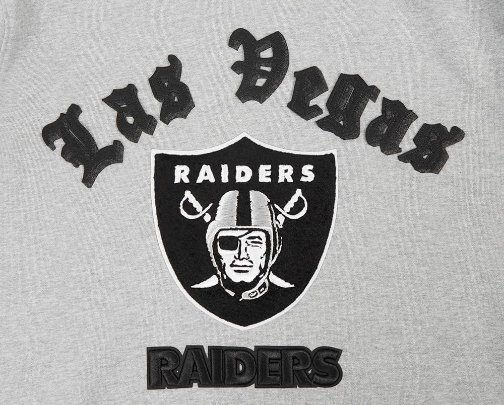 imagePro Standard Mens NFL Old English Brushed Back French Terry Pull Over HoodieGrey