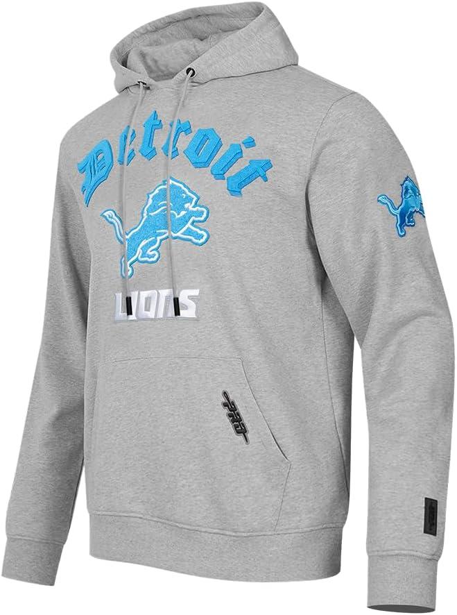 imagePro Standard Mens NFL Old English Brushed Back French Terry Pull Over HoodieGrey