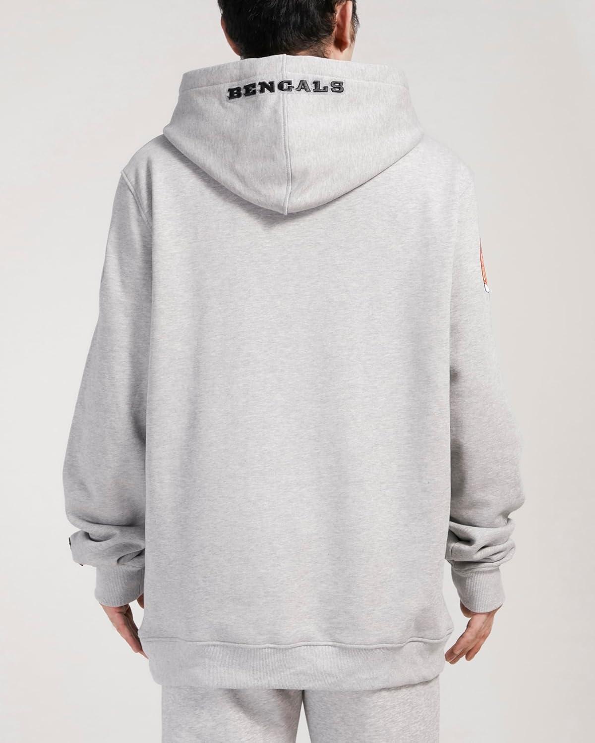 imagePro Standard Mens NFL Old English Brushed Back French Terry Pull Over HoodieGrey