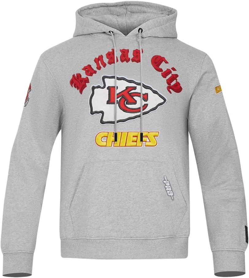 imagePro Standard Mens NFL Old English Brushed Back French Terry Pull Over HoodieGrey