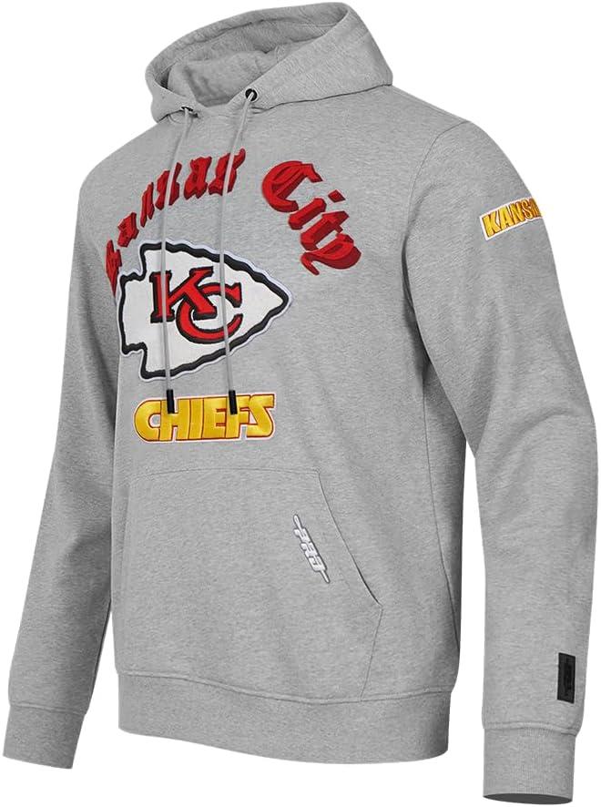 imagePro Standard Mens NFL Old English Brushed Back French Terry Pull Over HoodieGrey
