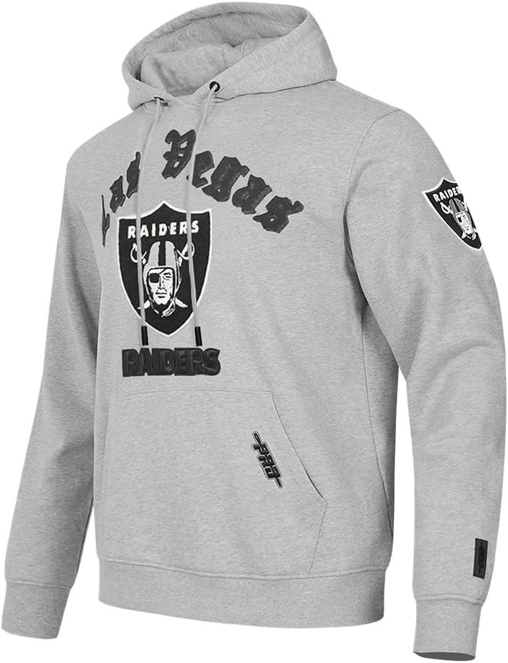imagePro Standard Mens NFL Old English Brushed Back French Terry Pull Over HoodieGrey