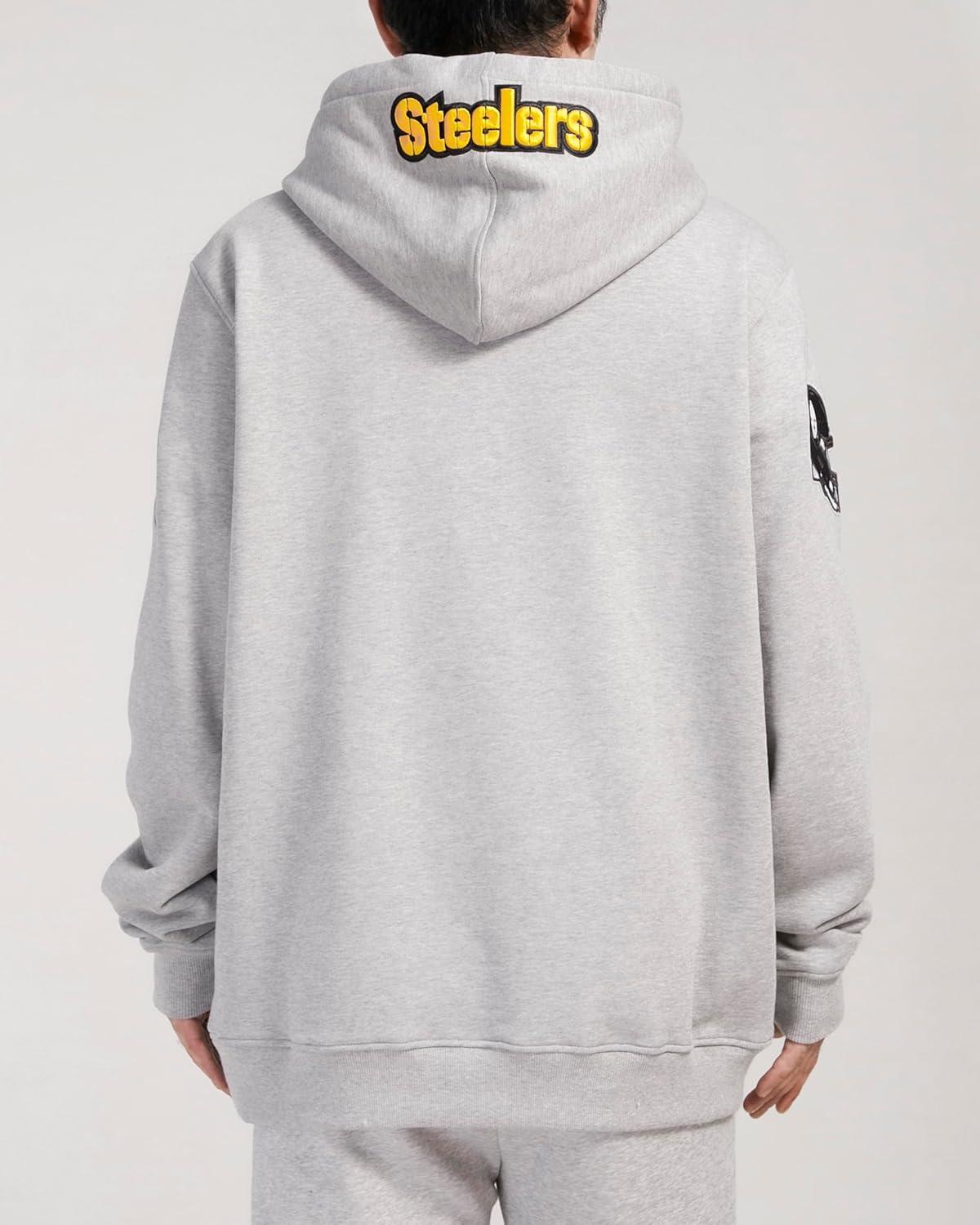 imagePro Standard Mens NFL Old English Brushed Back French Terry Pull Over HoodieGrey