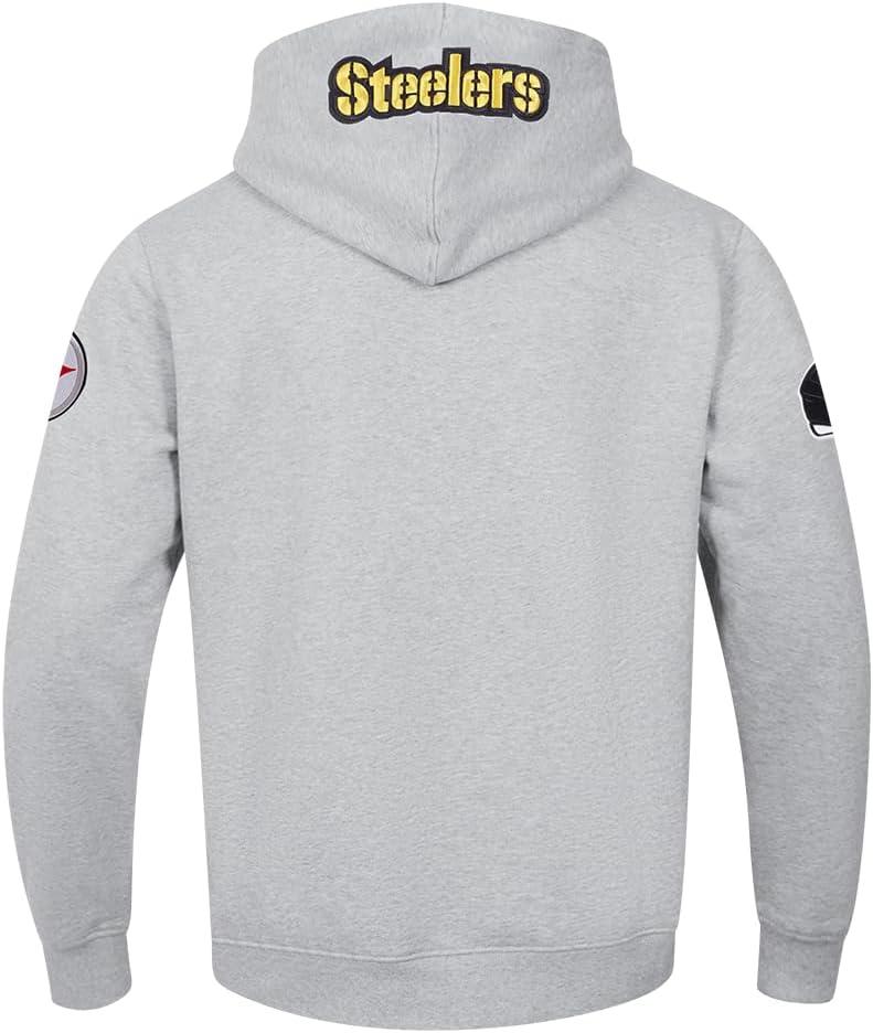 imagePro Standard Mens NFL Old English Brushed Back French Terry Pull Over HoodieGrey