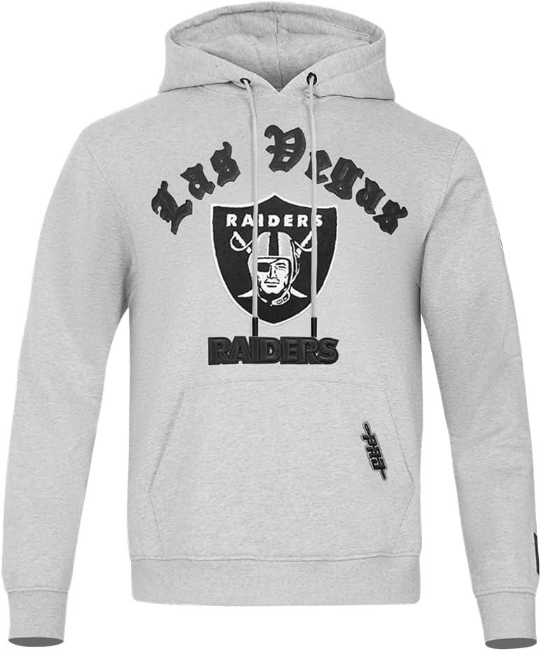 imagePro Standard Mens NFL Old English Brushed Back French Terry Pull Over HoodieGrey