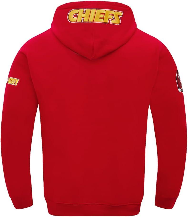 imagePro Standard Mens NFL Old English Brushed Back French Terry Pull Over HoodieRed