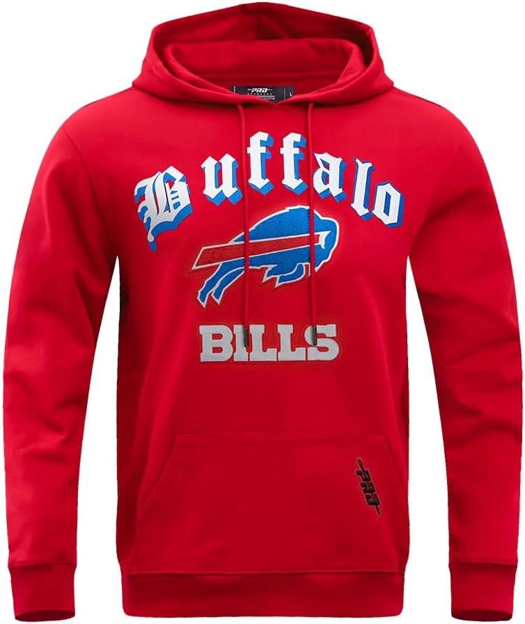 imagePro Standard Mens NFL Old English Brushed Back French Terry Pull Over HoodieRed
