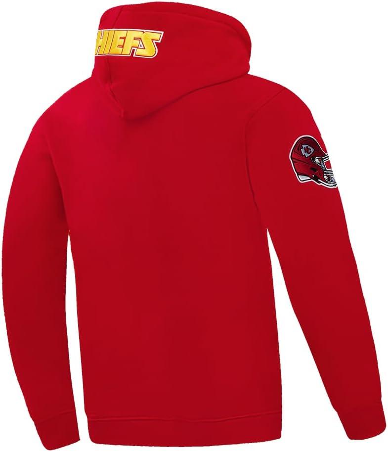 imagePro Standard Mens NFL Old English Brushed Back French Terry Pull Over HoodieRed
