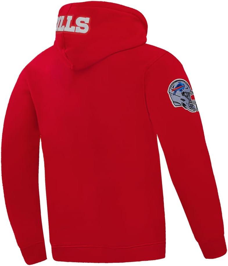 imagePro Standard Mens NFL Old English Brushed Back French Terry Pull Over HoodieRed