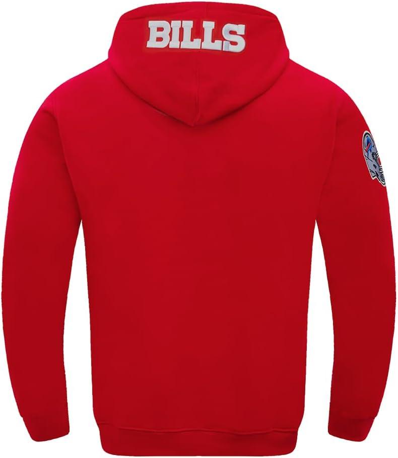 imagePro Standard Mens NFL Old English Brushed Back French Terry Pull Over HoodieRed