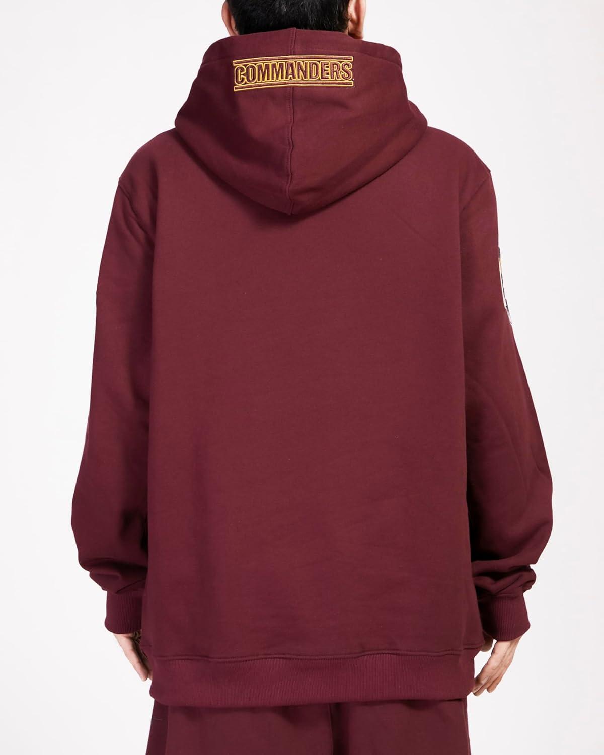 imagePro Standard Mens NFL Old English Brushed Back French Terry Pull Over HoodieRed