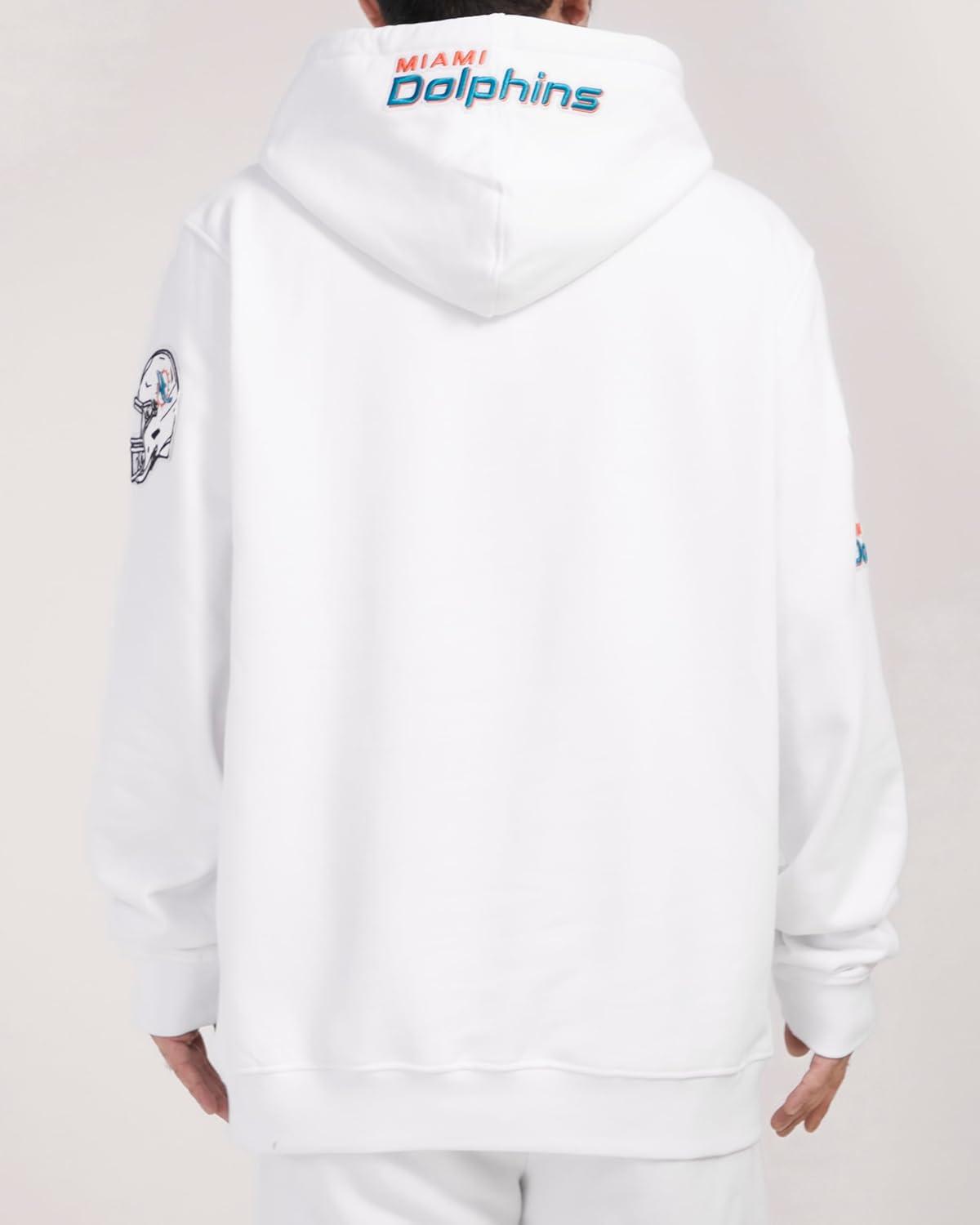 imagePro Standard Mens NFL Old English Brushed Back French Terry Pull Over HoodieWhite