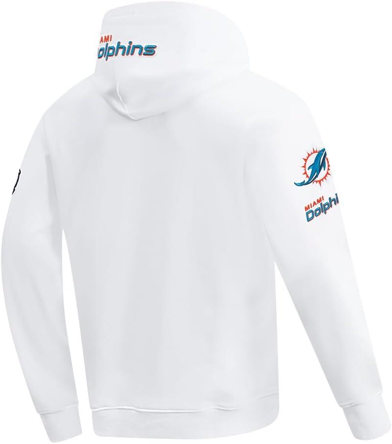 imagePro Standard Mens NFL Old English Brushed Back French Terry Pull Over HoodieWhite