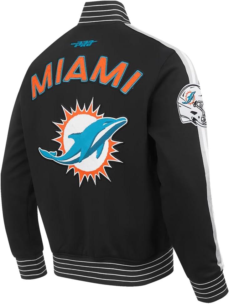 imagePro Standard Mens NFL Pro Game Day Jacket Double Knit JacketBlackSilverWhite