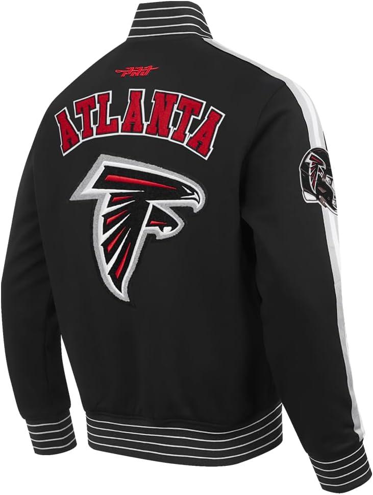imagePro Standard Mens NFL Pro Game Day Jacket Double Knit JacketBlackSilverWhite