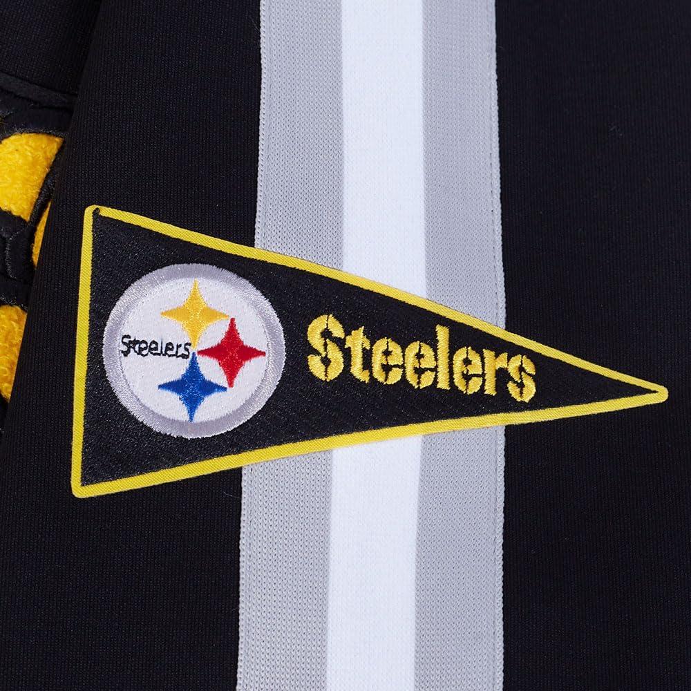 imagePro Standard Mens NFL Pro Game Day Jacket Double Knit JacketBlackSilverWhite