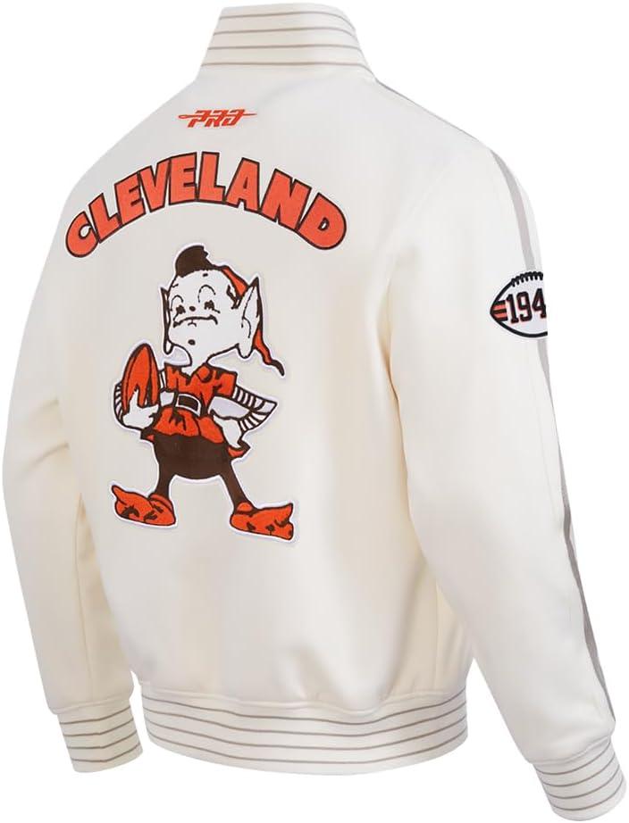 imagePro Standard Mens NFL Pro Game Day Jacket Double Knit JacketEggshellTaupeEggshell
